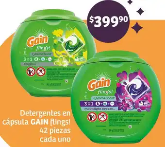 Detergentes en cápsula GAIN flings! 42 piezas cada uno