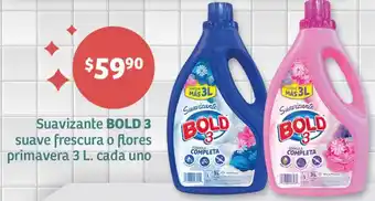 Soriana Híper Suavizante BOLD 3 suave frescura o flores primavera 3L oferta