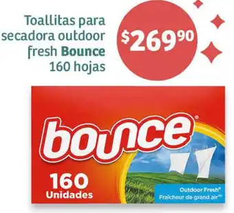 Soriana Híper Toallitas para secadora outdoor fresh Bounce 160 hojas oferta