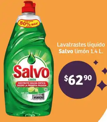 Soriana Híper Lavatrastes líquido Salvo limón 1.4L oferta