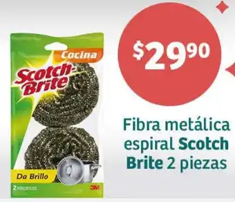 Soriana Híper Fibra metálica espiral Scotch Brite 2 piezas oferta