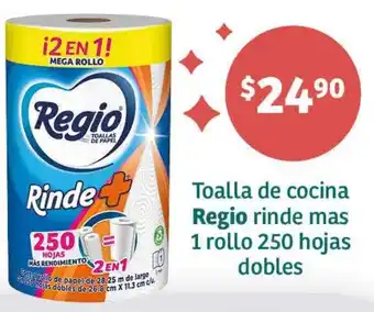 Toalla de cocina Regio rinde mas 1 rollo 250 hojas dobles
