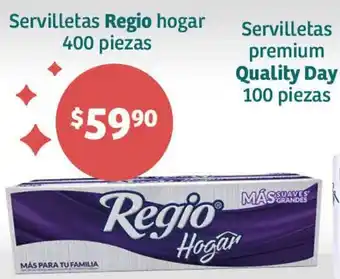 Servilletas Regio hogar 400 piezas