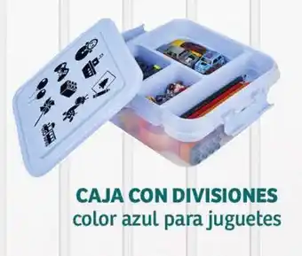 Soriana Híper CAJA CON DIVISIONES color azul para juguetes oferta