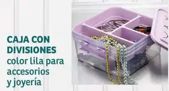 Soriana Híper CAJA CON DIVISIONES color lila para accesorios y joyería oferta