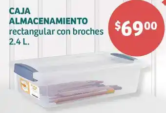 Soriana Híper CAJA ALMACENAMIENTO rectangular con broches 2.4L oferta