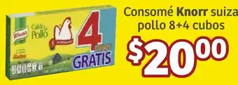 Soriana Híper Consomé Knorr suiza pollo 8+4 cubos oferta