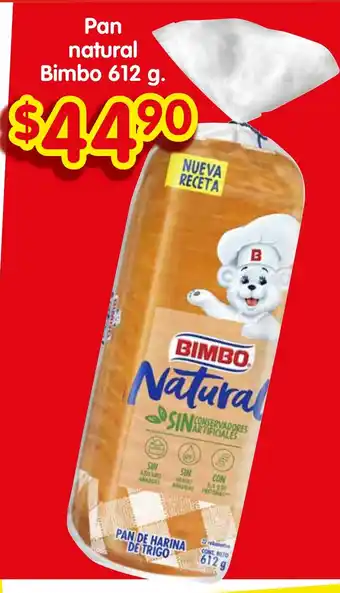 Soriana Híper Pan natural Bimbo 612g oferta