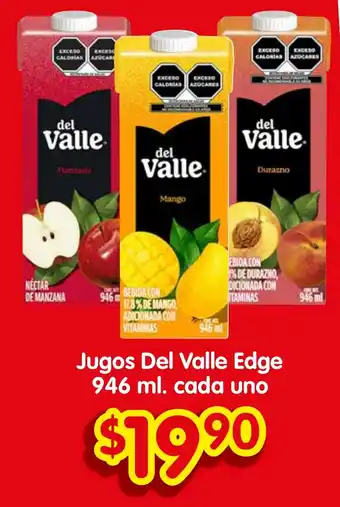 Soriana Híper Jugos Del Valle Edge 946ml oferta