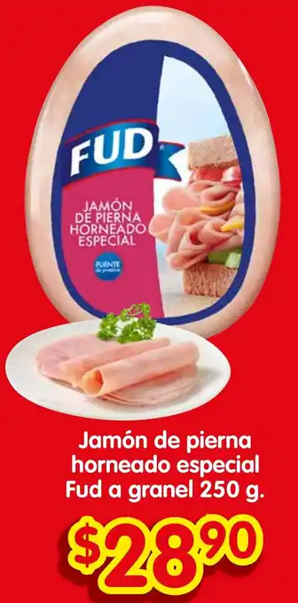 Soriana Híper Jamón de pierna horneado especial Fud a granel 250g oferta