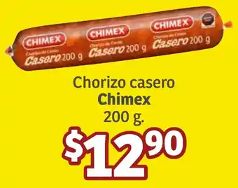 Soriana Híper Chorizo casero Chimex 200g oferta