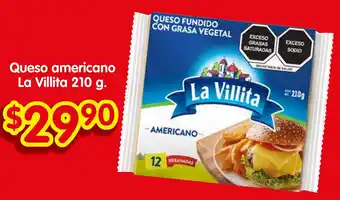 Soriana Híper Queso americano La Villita 210g oferta