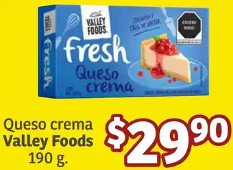 Soriana Híper Queso crema Valley Foods 190g oferta