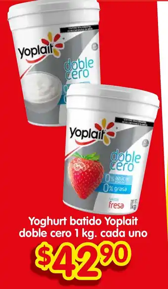 Soriana Híper Yoghurt batido Yoplait doble cero 1kg oferta