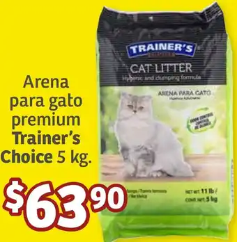 Soriana Híper Arena para gato premium Trainer's Choice 5kg oferta