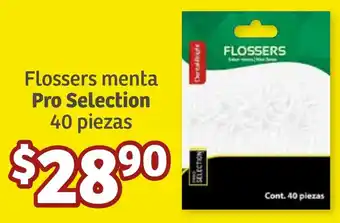 Soriana Híper Flossers menta Pro Selection 40 piezas oferta
