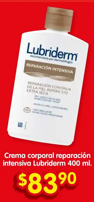 Soriana Híper Crema corporal reparación intensiva Lubriderm 400ml oferta