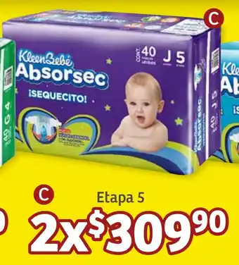 Soriana Híper Kleen Bebé Absorsec Etapa 5 oferta
