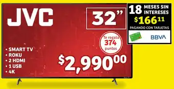 Soriana Híper JVC SMART TV 32" oferta