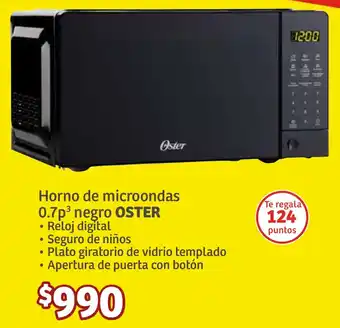 Soriana Híper OSTER Horno de microondas 0.7p³ negro oferta