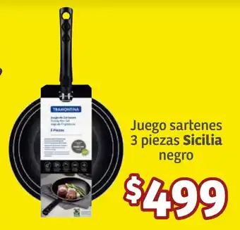 Juego sartenes 3 piezas Sicilia negro