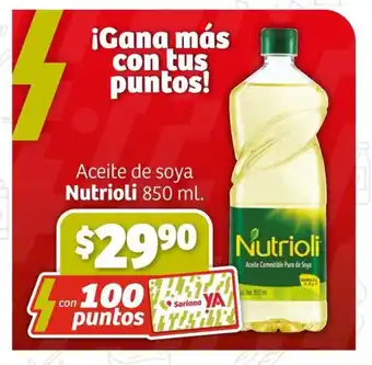 Aceite de soya Nutrioli 850 ml.