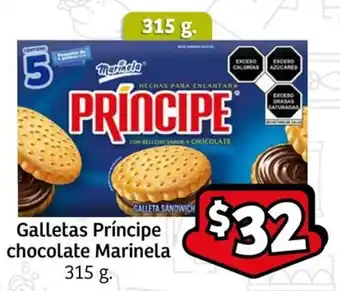 Galletas Príncipe chocolate Marinela 315 g.