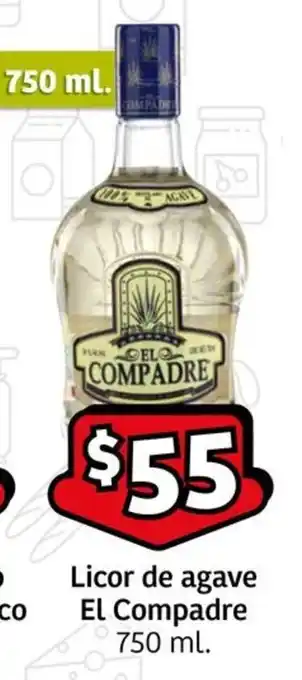 Licor de agave El Compadre 750 ml.