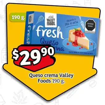 Queso crema Valley Foods 190 g.