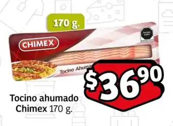 Soriana Express Tocino ahumado Chimex 170 g. oferta