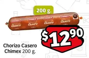 Soriana Express Chorizo Casero Chimex 200 g. oferta