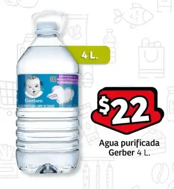 Agua purificada Gerber 4 L.