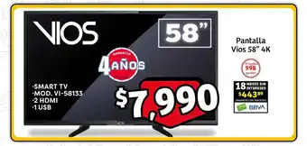 Soriana Express Pantalla Vios 58" 4K oferta
