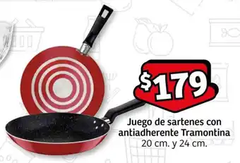 Juego de sartenes con antiadherente Tramontina 20 cm. y 24 cm.