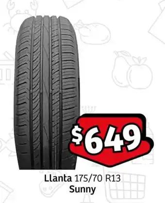 Llanta 175/70 R13 Sunny