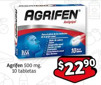 Agrifen 500 mg. 10 tabletas