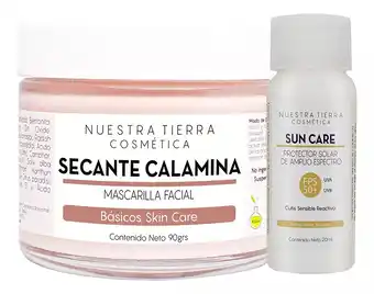 Mascarilla facial para piel cutis graso/mixto/acnéico b. natural spa facial secante calamina 90g y 90ml