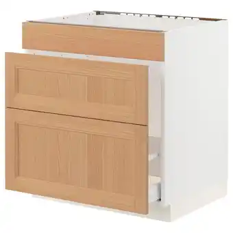 IKEA Sektion / maximera Gabin bajo p/tarja y bote de basura, blanco/vedhamn roble, 76x61x76 cm oferta