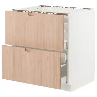 IKEA Sektion / maximera gabinete bajo p/ parrilla 3 cajones, blanco/fröjered bambú claro, 76x61x76 cm oferta