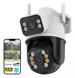 Mercado Libre Cámara de seguridad wifi exterior 8mp doble lente y pantalla oferta