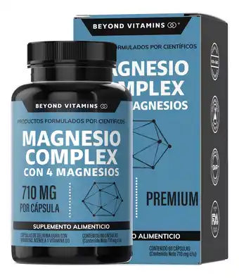 Mercado Libre Magnesio complex citrato de magnesio glicinato de magnesio gluconato de magnesio oxido de magnesio 710 mg sin rellenos 60 cáp oferta