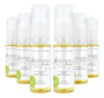 Espuma minoxidil 5% y bergamota unisex pack 6 (50ml c/u)