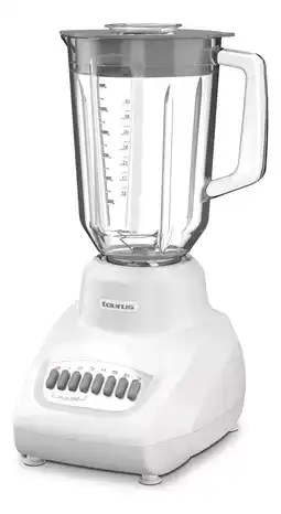 Licuadora vidrio, 7 velocidades, 1.5 l, 500 w taurus gaudí color blanco