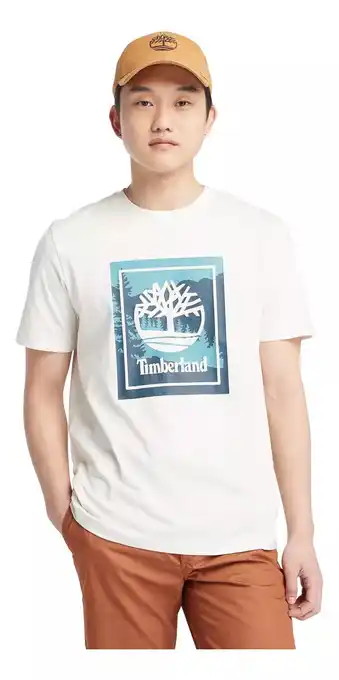 Playera timberland logotipo gráfico tb0a6p5ncm9 hombre
