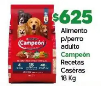 Alimento p/perro adulto Campeón Recetas Caséras 18 Kg
