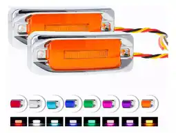 Mercado Libre Par plafon rectangular 5 led arillo gel fija estrobo 12-24vf oferta
