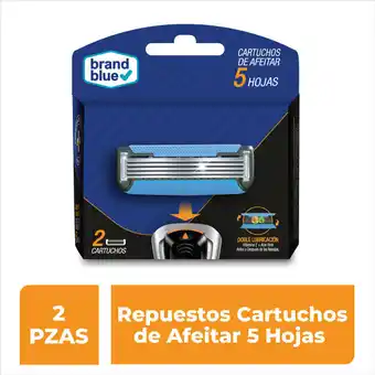 Farmacia San Pablo Brand blue repuestos cartuchos de afeitar 5 hojas oferta