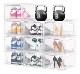 Mercado Libre Cajas organizadoras zapatos apilables almacenaje 12 piezas oferta