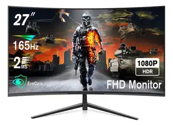 Mercado Libre Monitor curvo para juegos de 27 pulgadas, monitor full hd, s oferta