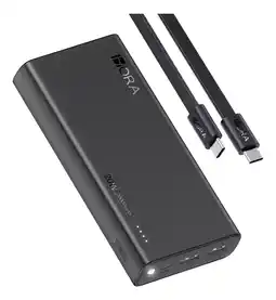 Mercado Libre Power bank batería portátil 20000mah pd 20w carga rápida 1hora gar158 con 2 puertos usb entrada/salida tipo c con linterna in oferta